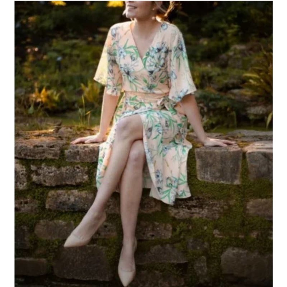 Betabrand Photogenic Wrap Dress (Casablanca)